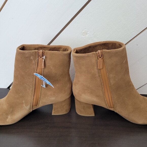 NEW Womens Aqua College Echo Waterproof Suede Leather Ankle Boots Size 6.5 Tan - Picture 5 of 10
